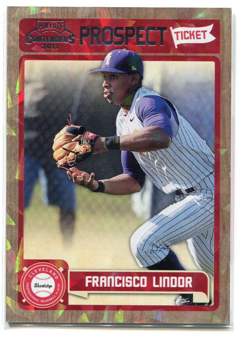2011 Playoff Contenders Crystal Collection rt7 Francisco Lindor Rookie 214/299