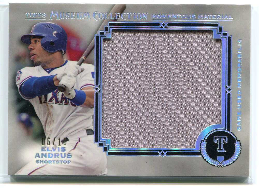 2013 Topps Museum Momentous Silver Rainbow EA Elvis Andrus Jumbo Jersey 6/10