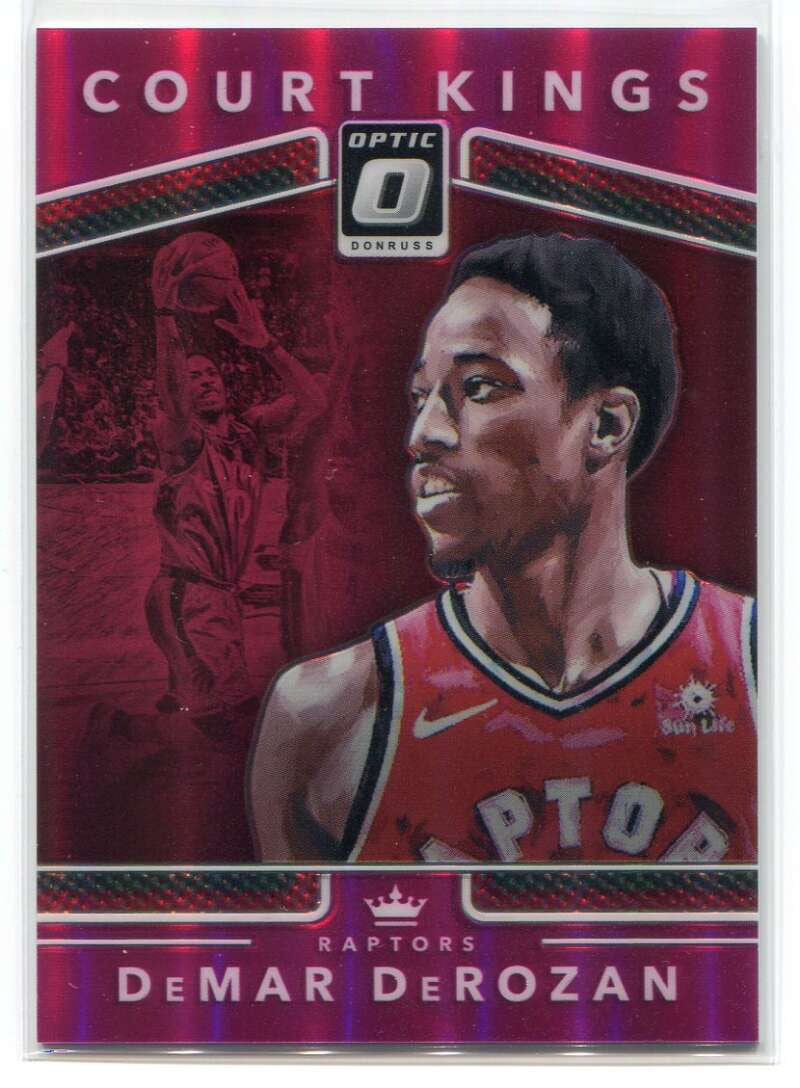 2017-18 Donruss Optic Court Kings Pink Refractor 25 DeMar DeRozan 7/25