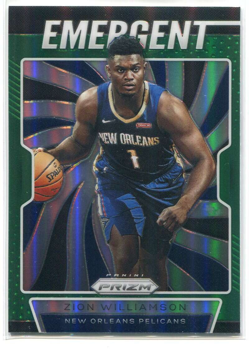 DELETE 114565 2019-20 Panini Prizm Emergent Prizms Green Refractor 7 Zion Williamson Rookie