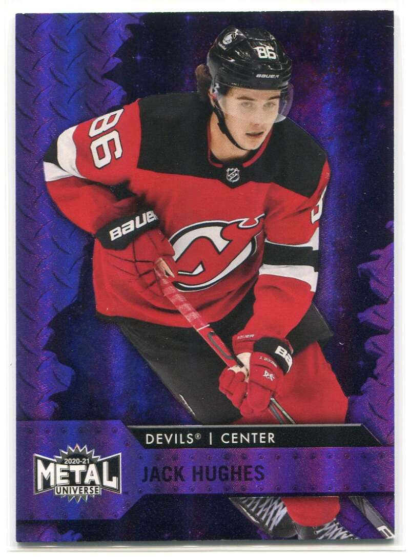 DELETE 114642 2020-21 Metal Universe Purple Spectrum 21 Jack Hughes 13/199