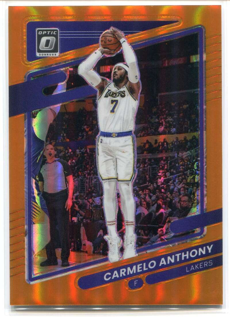 2021-22 Donruss Optic Orange Refractor 109 Carmelo Anthony 87/199