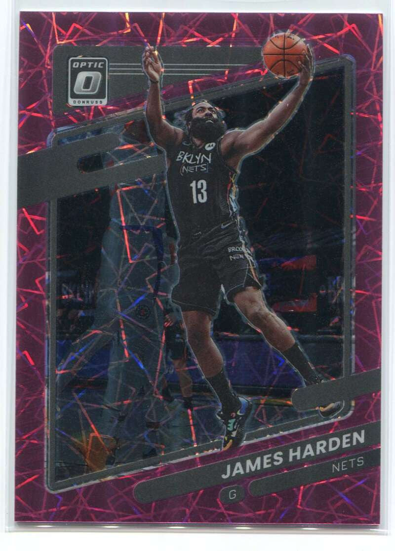 2021-22 Donruss Optic Pink Velocity Refractor 106 James Harden 32/79