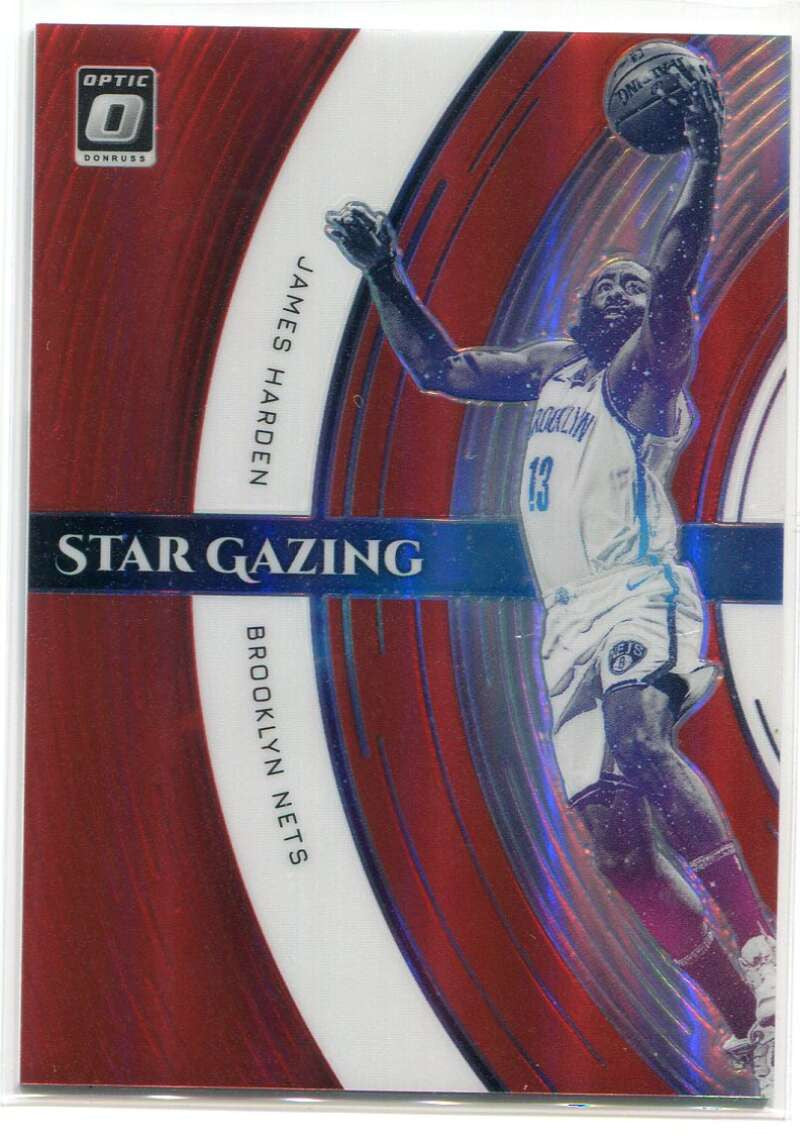 2021-22 Donruss Optic Star Gazing Red Refractor 15 James Harden 20/99