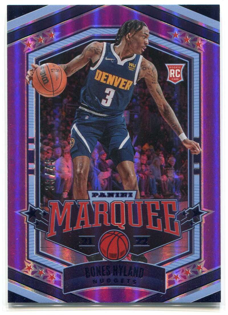 DELETE 114896 2021-22 Panini Chronicles Purple 339 Bones Hyland Marquee Rookie 39/49