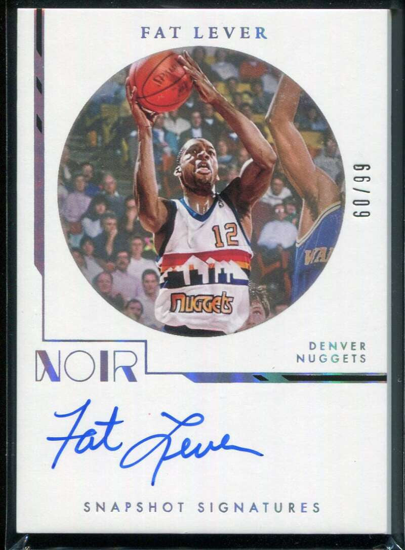 2021-22 Panini Noir Snapshots Signatures 9 Fat Lever Auto 60/99