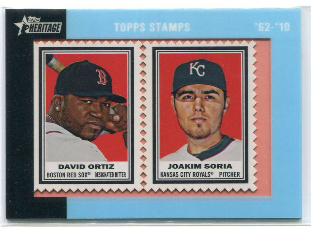 DELETE 115179 2011 Topps Heritage Framed Dual Stamps 116 Joakim Soria David Ortiz 27/62