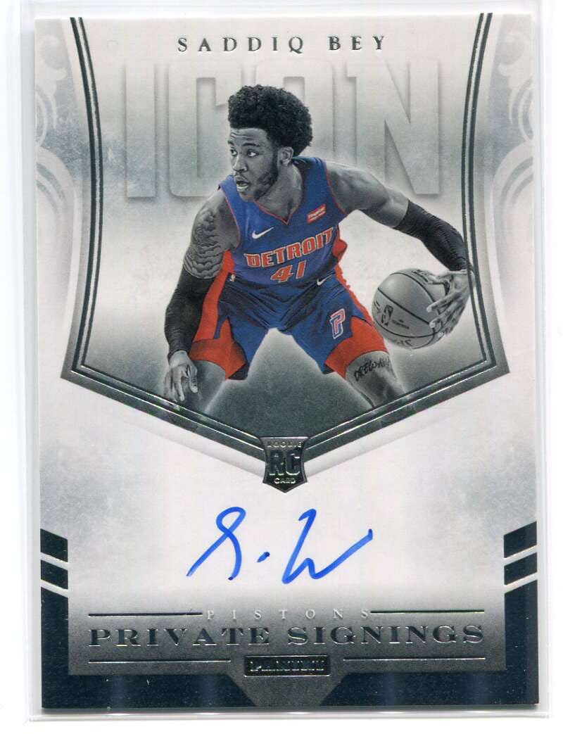 DELETE 115224 2020-21 Panini Private Signings PSISBE Saddiq Bey Rookie Auto