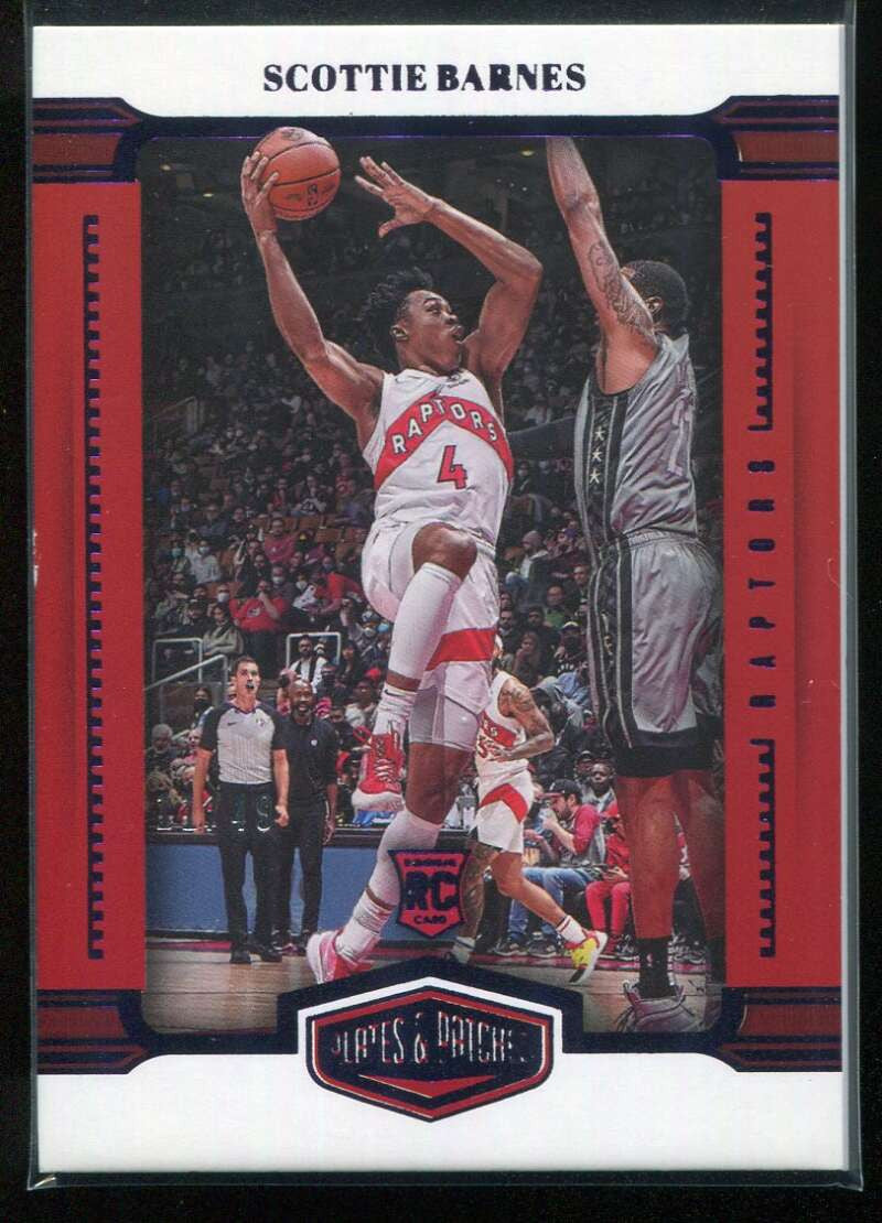 DELETE 115246 2021-22 Panini Chronicles Purple 404 Scottie Barnes Plates Patches Rookie 11/49