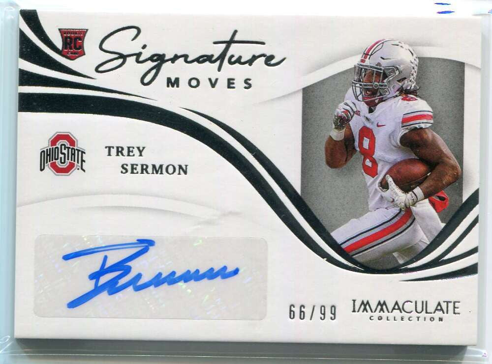 DELETE 115284 2021 Immaculate Collegiate Signature Moves 39 Trey Sermon Rookie Auto 66/99