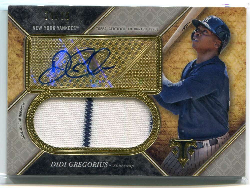 2017 Topps Triple Threads Jumbo Autographs Didi Gregorius Jersey Auto 34/75