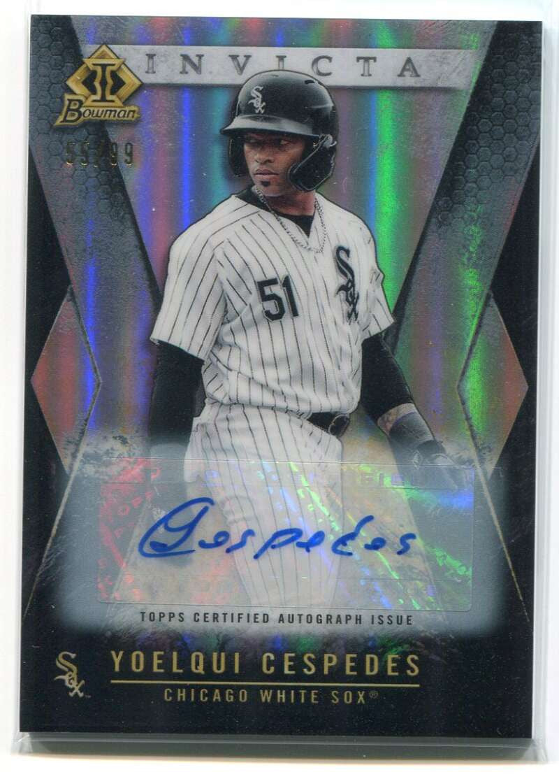 DELETE 115418 2021 Bowman Chrome Draft Invicta Autographs Yoelqui Cespedes Rookie Auto 55/99