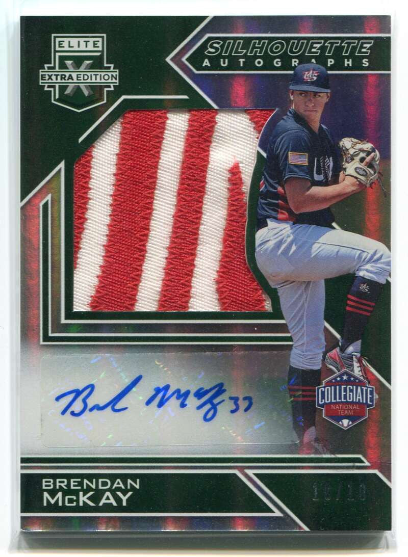 DELETE 115419 2016 Elite USA Silhouette Emerald 15 Brendan McKay Rookie Flag Patch Auto 10/10
