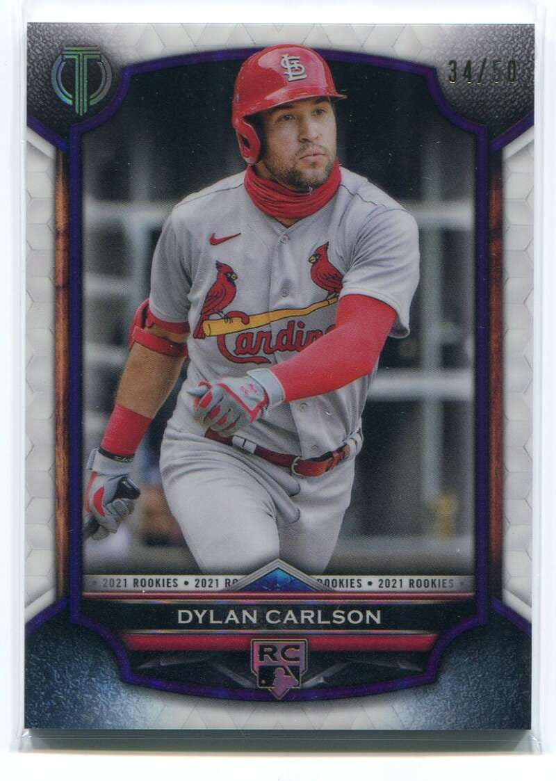 DELETE 115446 2021 Topps Tribute '21 Rookies Purple 21rdc Dylan Carlson Rookie 34/50