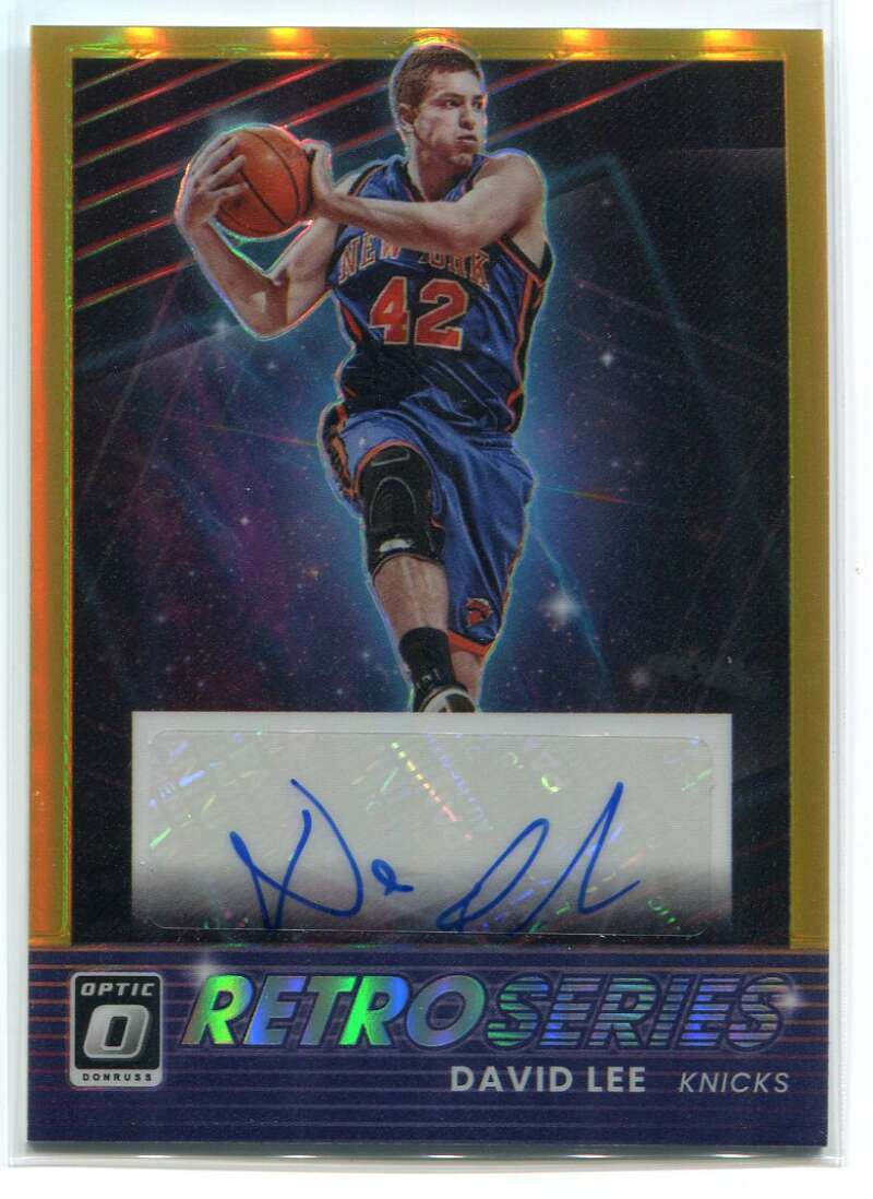 2021-22 Donruss Optic Retro Signature Series Gold 2 David Lee Auto 8/10