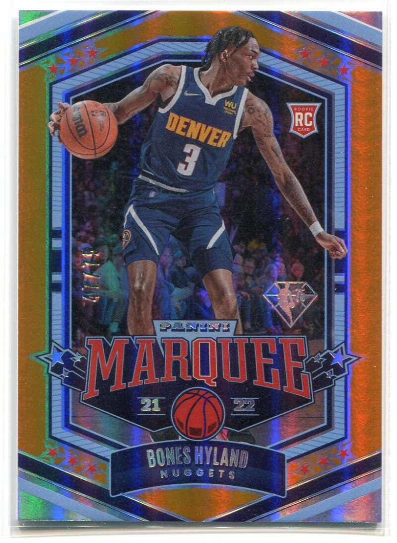 DELETE 115488 2021-22 Panini Chronicles 75th Anniversary 339 Bones Hyland Marquee Rookie 47/75
