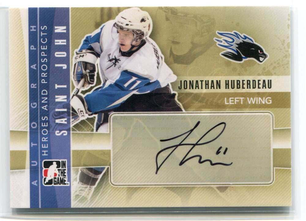 SOLD 115579 2011-12 ITG Heroes &amp; Prospects Autographs AJH Jonathan Huberdeau Rookie Auto