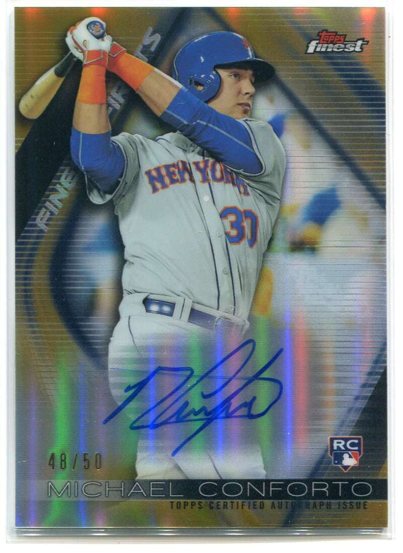 DELETE 115639 2016 Finest Firsts Autographs Gold Refractor Michael Conforto Rookie Auto 48/50
