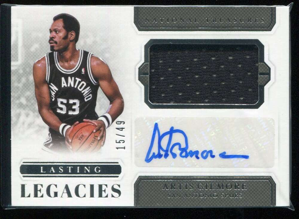 2018-19 National Treasures Lasting Legacies 48 Artis Gilmore Jersey Auto 15/49