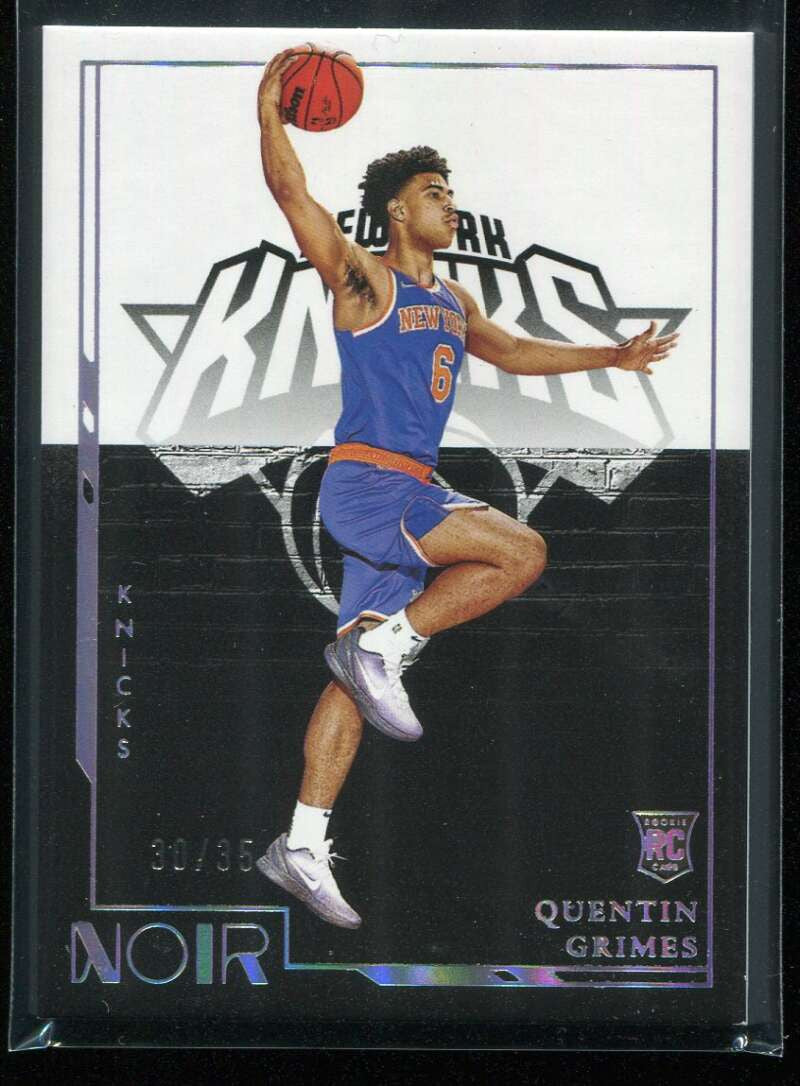 DELETE 115724 2021-22 Panini Noir Holo Silver 199 Quentin Grimes I Rookie 30/35 Icon Edition