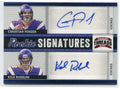 2011 Panini Threads Autographs Combo 7 Ponder Kyle Rudolph Rookie Dual Auto 7/15