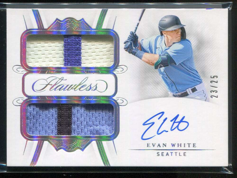 DELETE 115832 2020 Panini Flawless Autographs 18 Evan White Rookie Dual Patch Auto 23/25