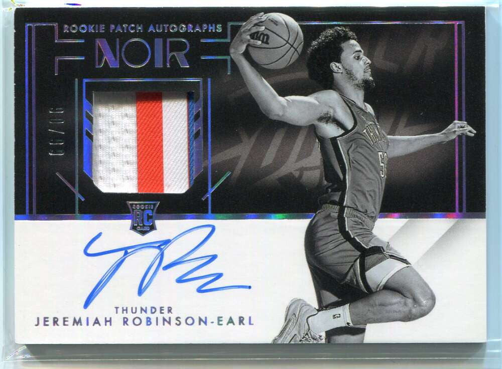 DELETE 115864 2021-22 Panini Noir 322 Jeremiah Robinson-Earl BW Rookie Patch Auto 90/99