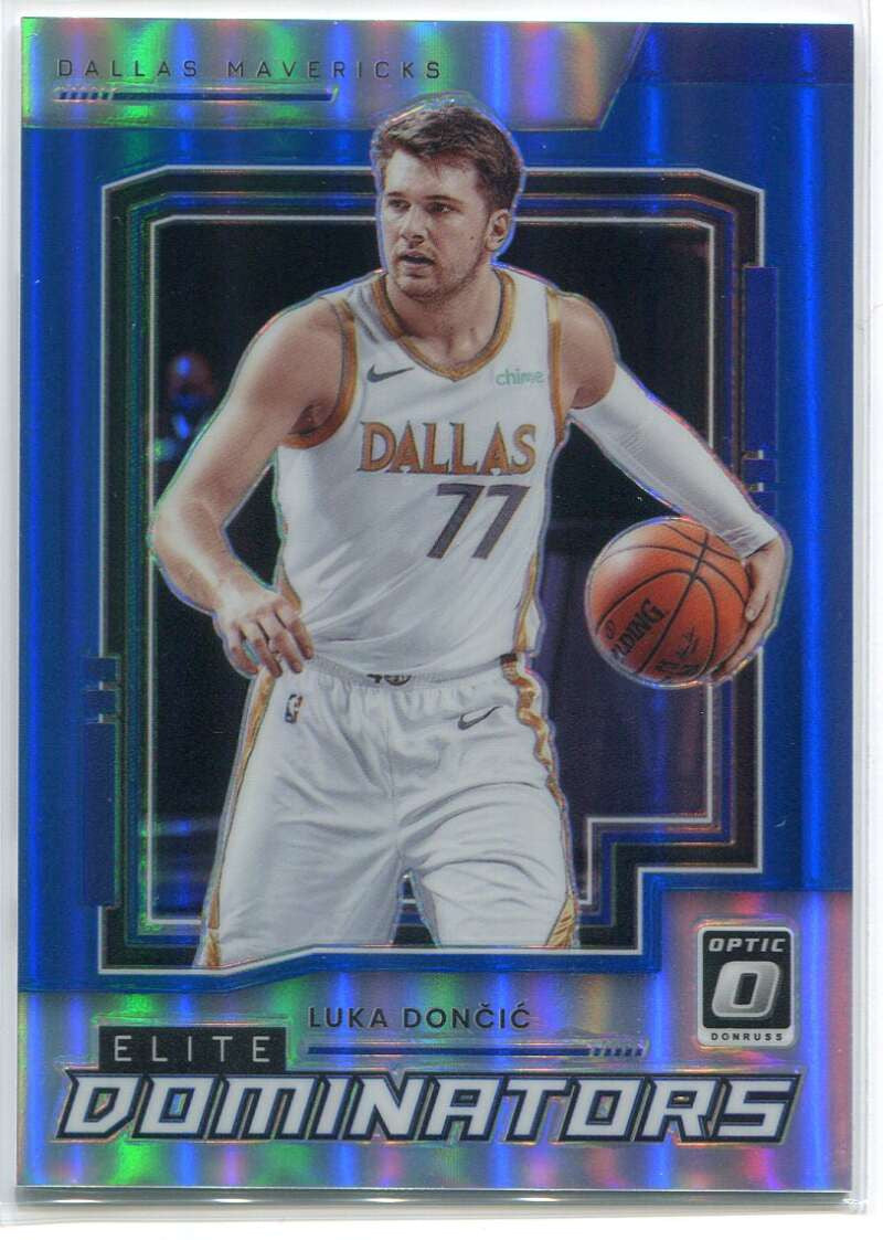 DELETE 115880 2021-22 Donruss Optic Elite Dominators Blue Refractor 17 Luka Doncic 2/49