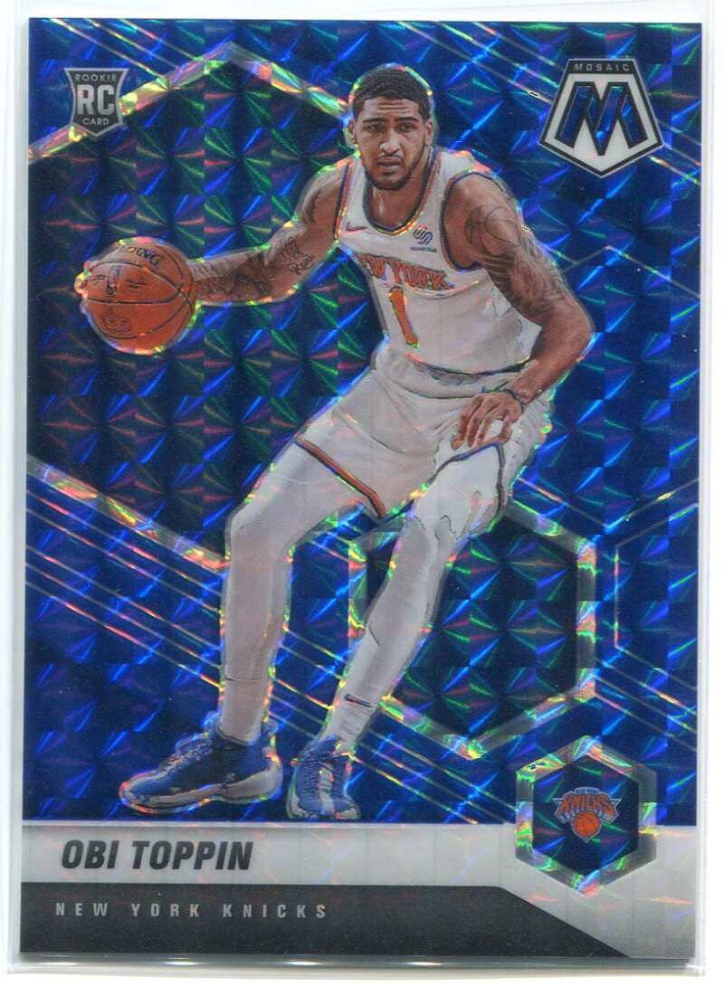 DELETE 115892 2020-21 Panini Mosaic Mosaic Blue Refractor 220 Obi Toppin Rookie 24/99