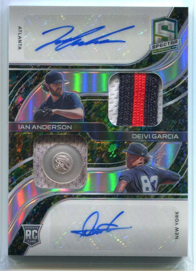 DELETE 115973 2021 Spectra 13 Ian Anderson Deivi Garcia Rookie Dual Patch Button Auto 7/8