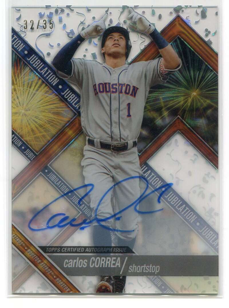 2017 Topps High Tek Jubilation Autographs JCC Carlos Correa Auto 32/35