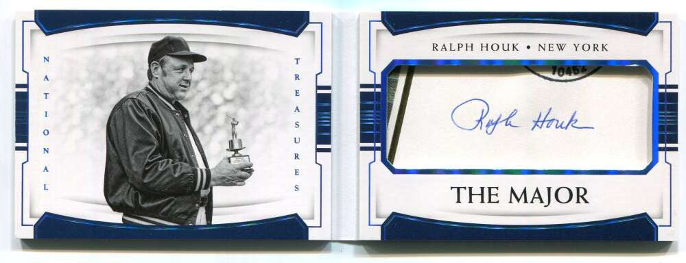 2018 National Treasures Signature Booklets Nicknames Ralph Houk Cut Auto 7/10