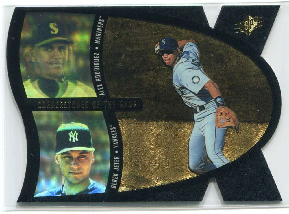 1997 SPx Cornerstones of the Game 10 Alex Rodriguez Derek Jeter 88/500