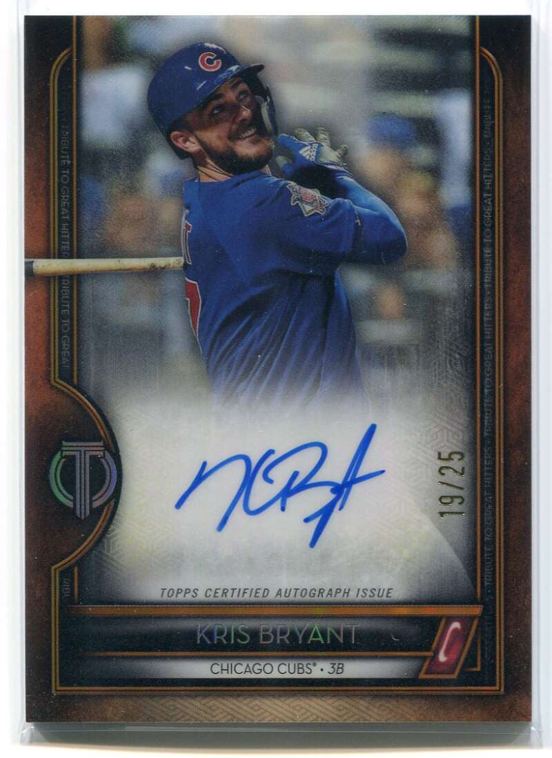 DELETE 116084 2020 Topps Tribute to Great Hitters Autographs Orange Kris Bryant Auto 19/25