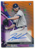 DELETE 116104 2021 Finest Autographs Orange Wave Refractor FAIA Ian Anderson Rookie Auto 21/25