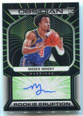 DELETE 116130 2021-22 Panini Obsidian Eruption Electric Green Moses Moody Rookie Auto 17/25