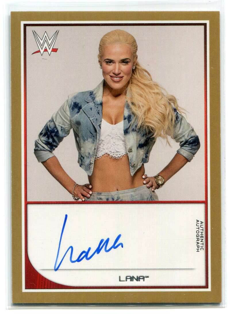2016 Topps WWE Road to WrestleMania Autographs Gold NNO Lana Auto 8/10
