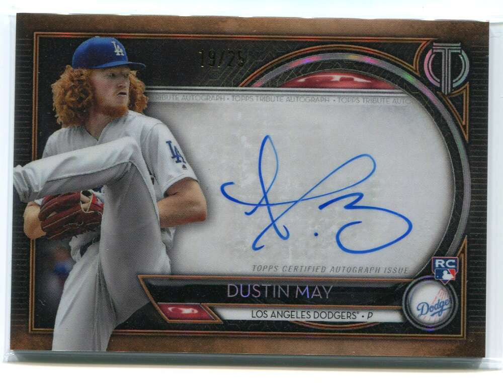 2020 Topps Tribute Autographs Orange TADMA Dustin May Rookie Auto 19/25