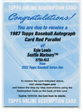 DELETE 116195 2022 Topps '87 Topps Autographs Red 87bakle Kyle Lewis Auto /25