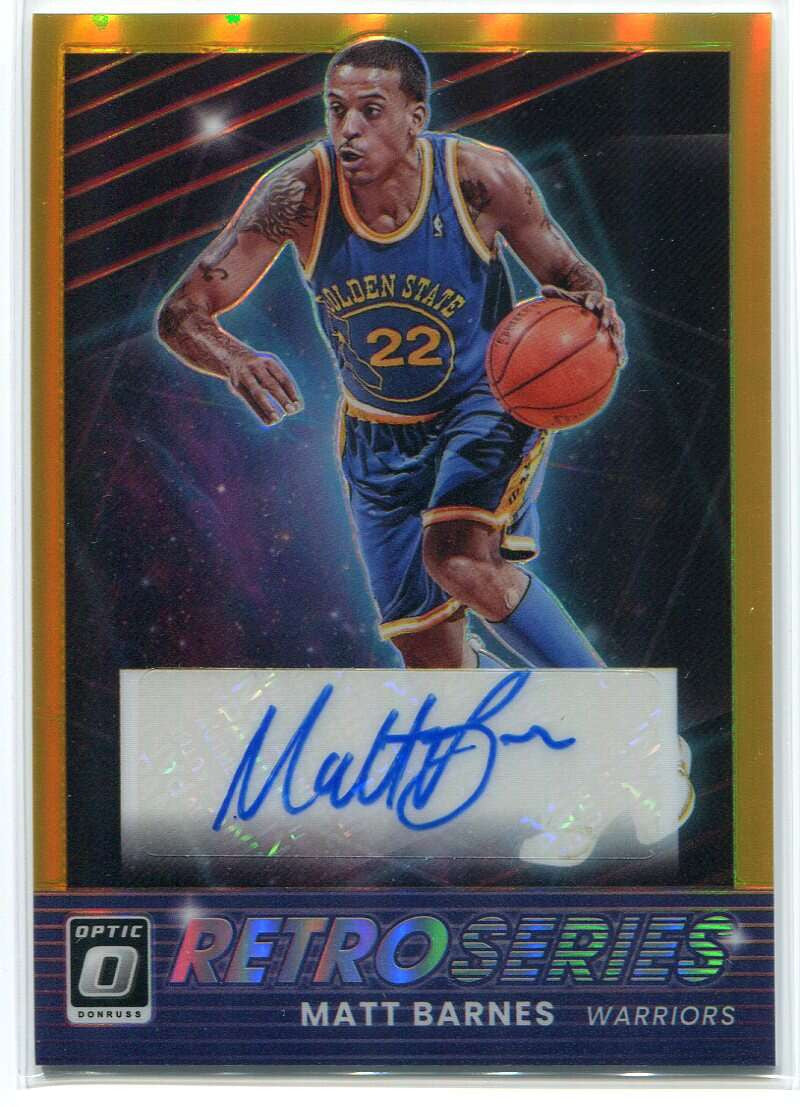 DELETE 116218 2021-22 Donruss Optic Retro Series Signatures Gold 9 Matt Barnes Auto 6/10