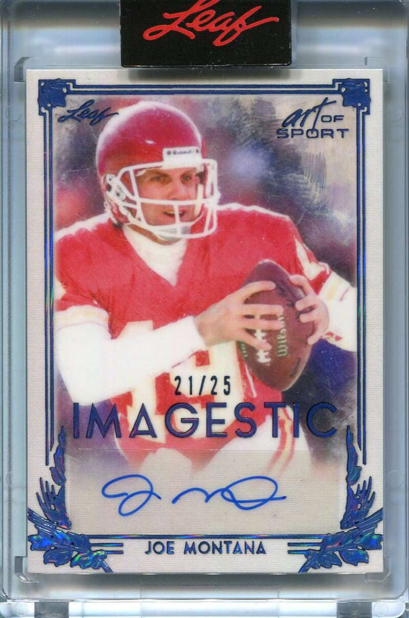 2021 Leaf Art of Sport Imagestic Autographs Navy imjm1 Joe Montana Auto 21/25
