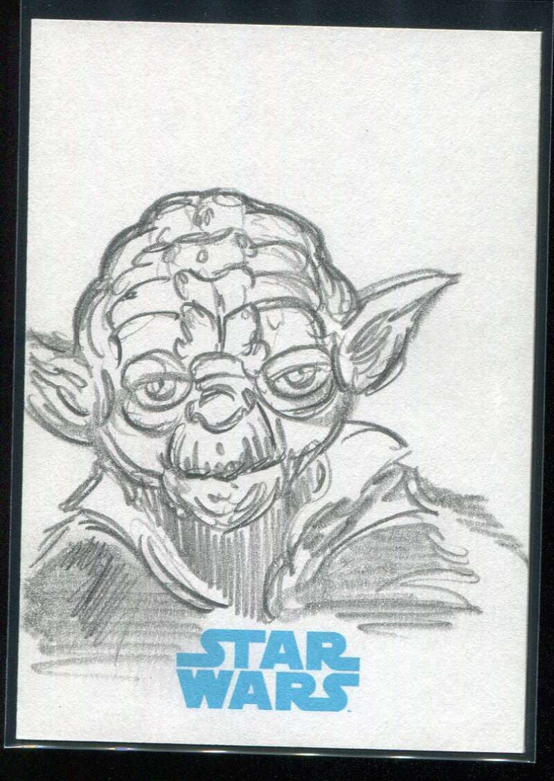 2015 Star Wars The Force Awakens Series One Sketches NNO James Bukshot Yoda 1/1