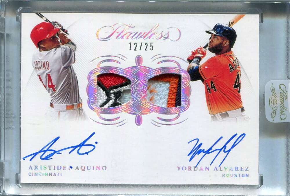 2020 Flawless Signature 4 Aquino Yordan Alvarez Rookie Dual Patch Auto 12/25