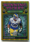2021 Panini Contenders Optic Winning Tickets Gold Refractor 19 Aaron Donald 2/10