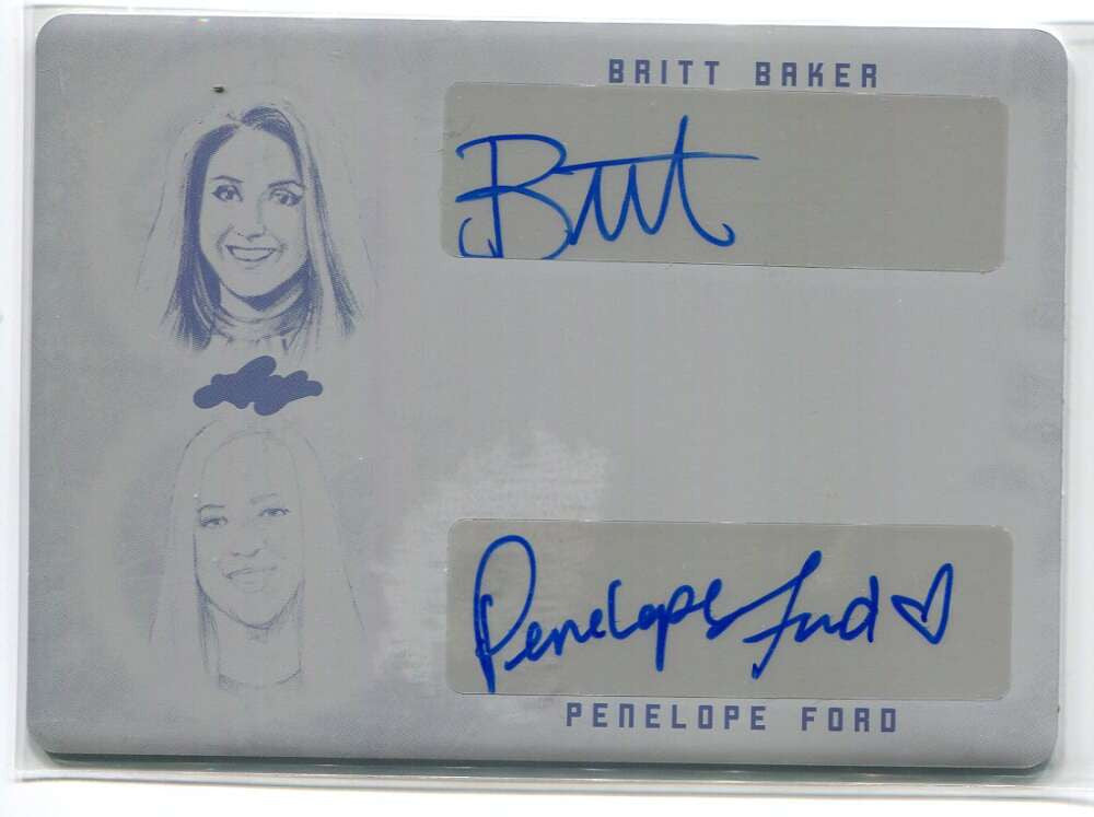 2020 Leaf Ultimate Printing Plate us203 Penelope Ford Britt Baker Dual Auto 1/1