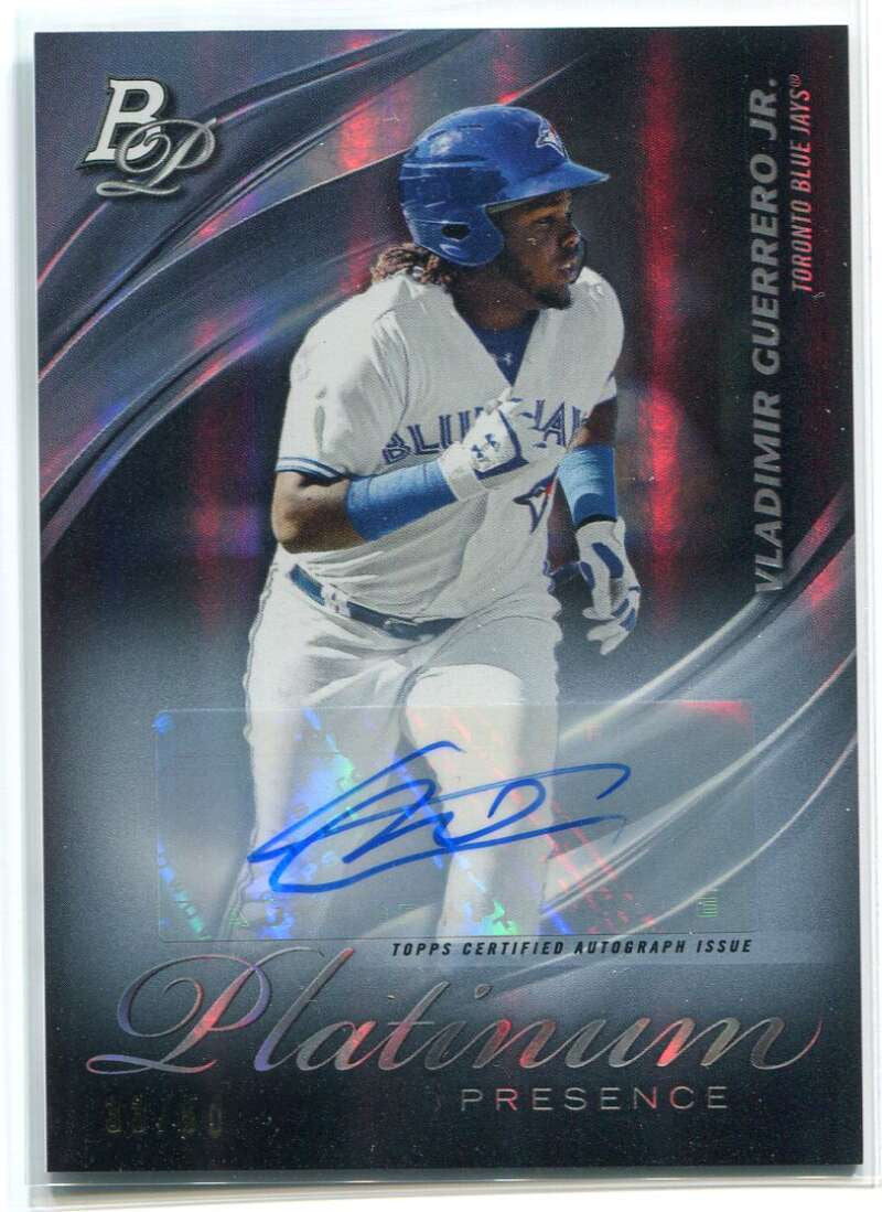2019 Bowman Platinum Presence Autographs Vladimir Guerrero Jr. Rookie Auto 33/50