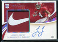 2020 Immaculate Collegiate Brand 103 Jerry Jeudy Rookie Nike Logo Patch Auto 1/2