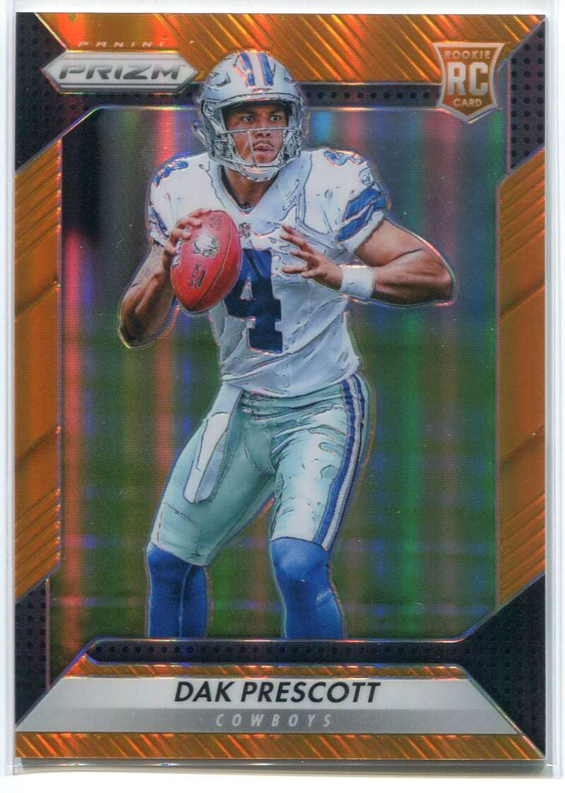 2016 Panini Prizm Prizms Orange Refractor 231 Dak Prescott Rookie 11/299