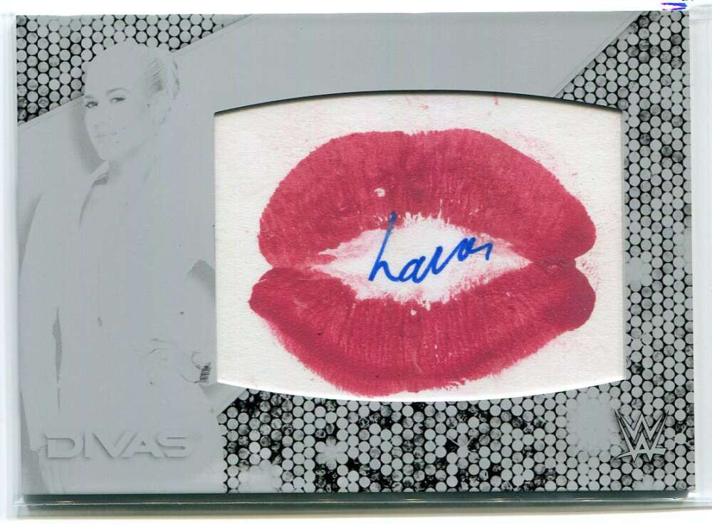 2016 Topps WWE Diva Kiss Autographs Printing Plate Black NNO Lana Kiss Auto 1/1