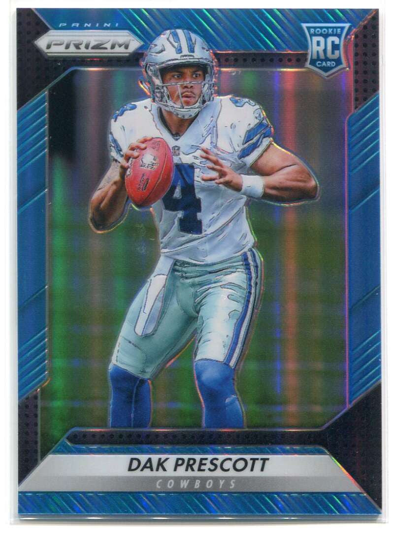 2016 Panini Prizm Prizms Light Blue Refractor 231 Dak Prescott Rookie 158/199